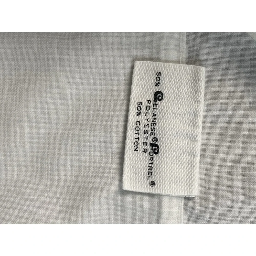 Celanese Fortrel VTG Crisp White Standard Pillowcase Crochet Lace Scalloped Trim